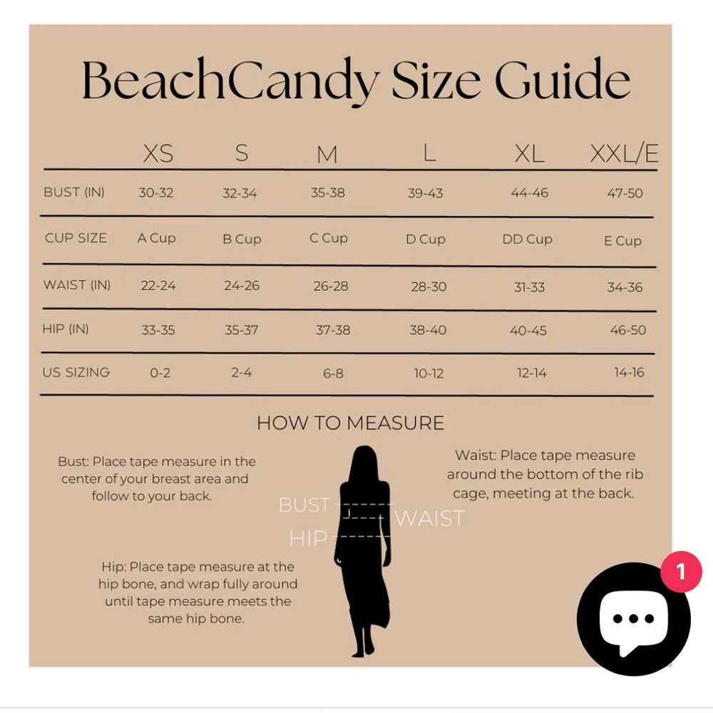 BeachCandy Bikini BOTTOM NWT - Picture 3 of 3